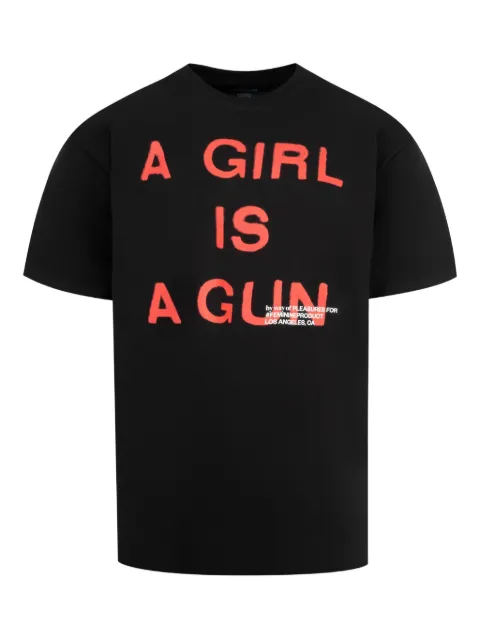 Pleasures text graphic T-shirt