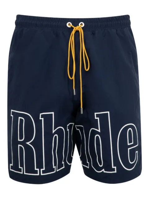 RHUDE short à logo imprimé