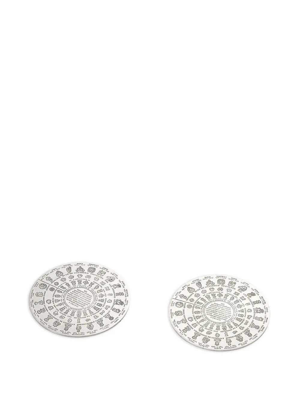 Christofle Fermiers Généraux glass coasters (set of two) | Silver | Image 1