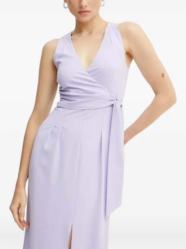 Patrizia Pepe Vestido Midi Cruzado Morado FARFETCH ES
