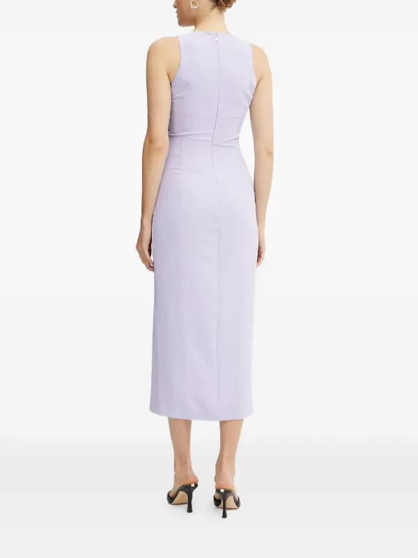 Patrizia Pepe Vestido Midi Cruzado En La Parte Delantera Morado