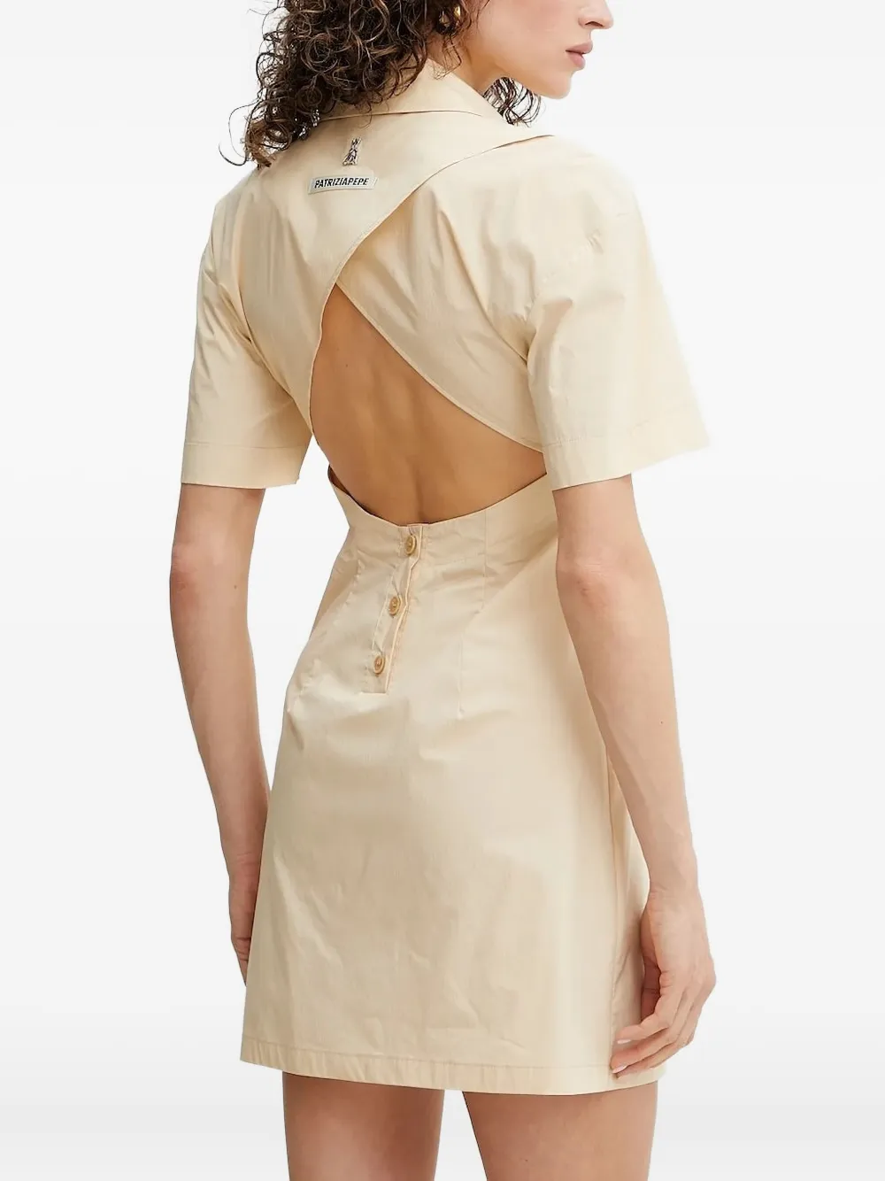 Patrizia Pepe Mini-jurk met knoopsluiting - Beige