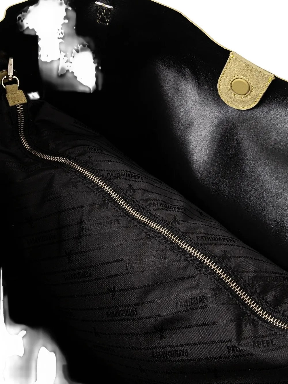 Patrizia Pepe leather top-handle tote bag Geel