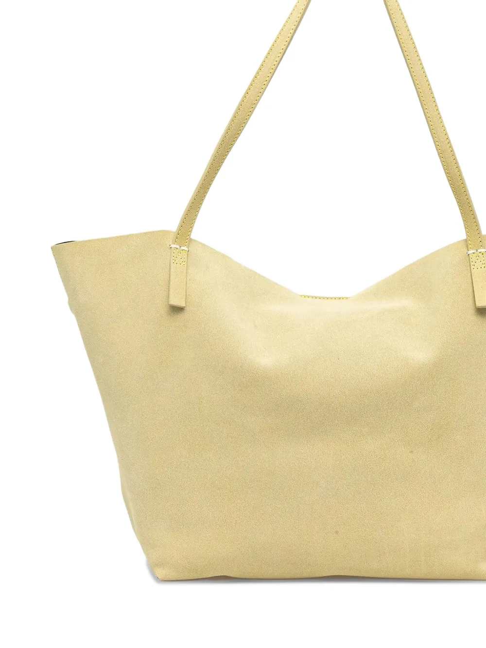 Patrizia Pepe Leren shopper - Geel