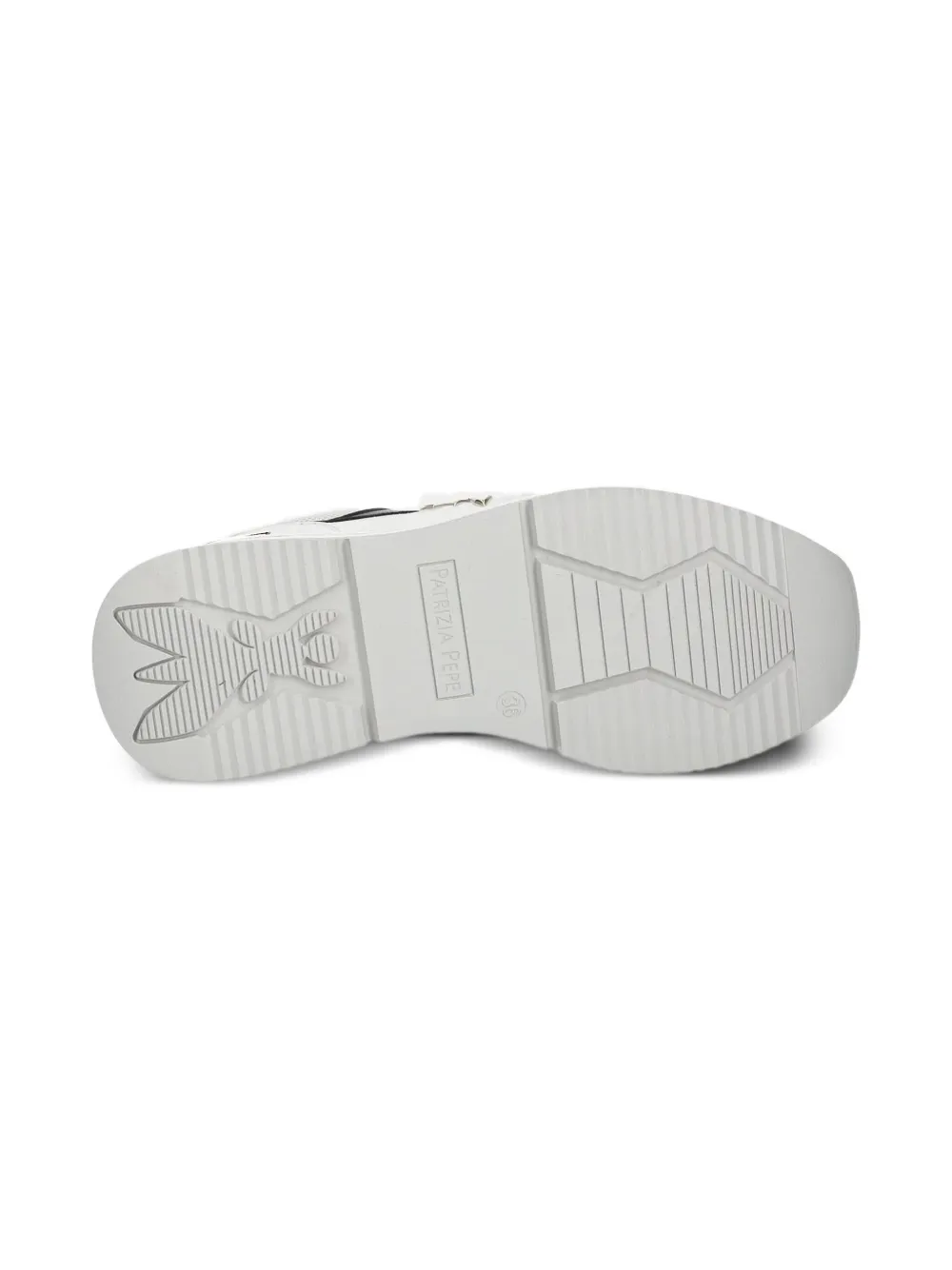 Patrizia Pepe girl glitter-panel sneakers White