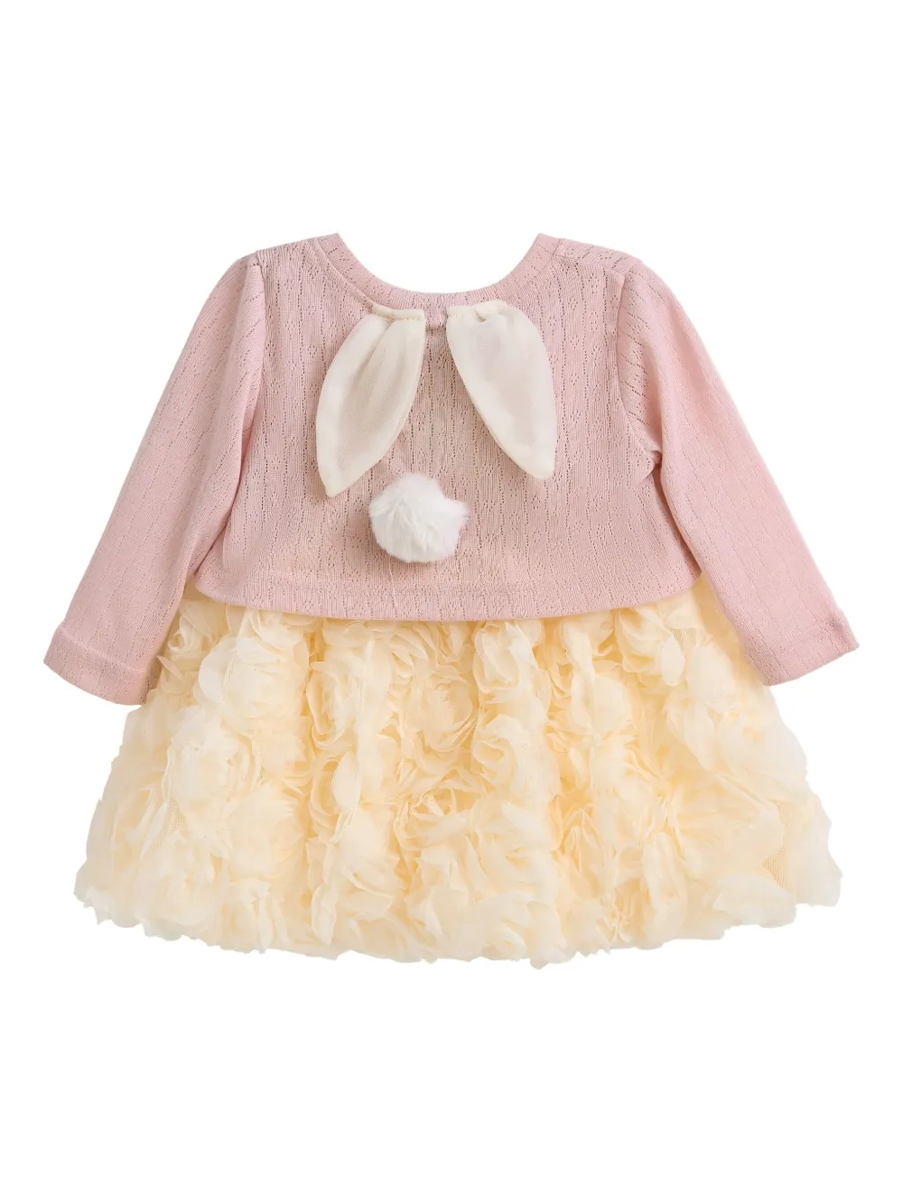 Tulleen Jurk met bloe patch Roze