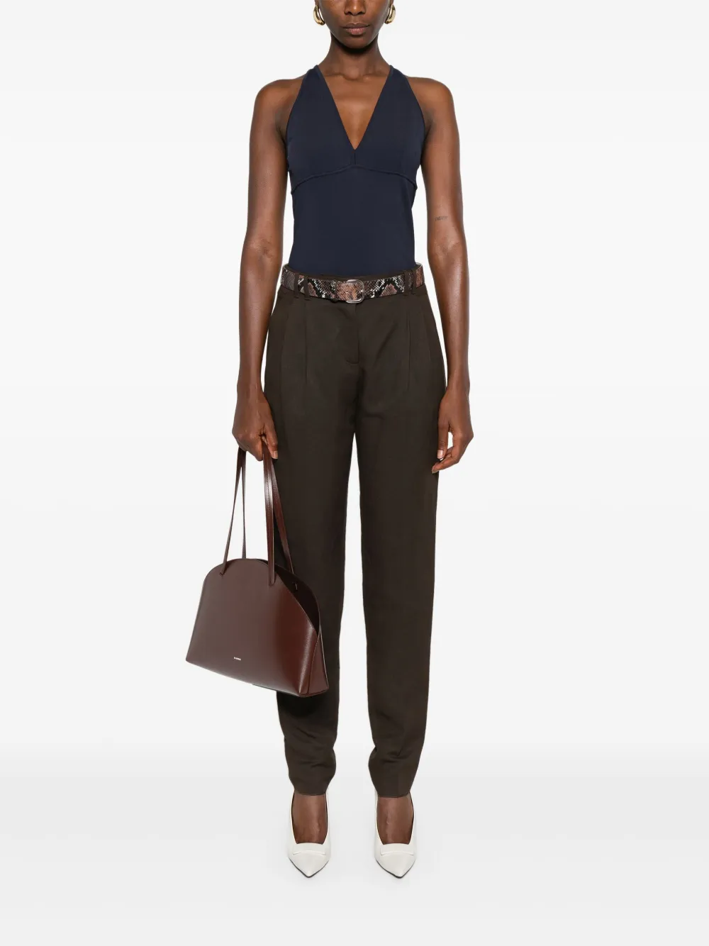 Max Mara Geplooide broek Bruin