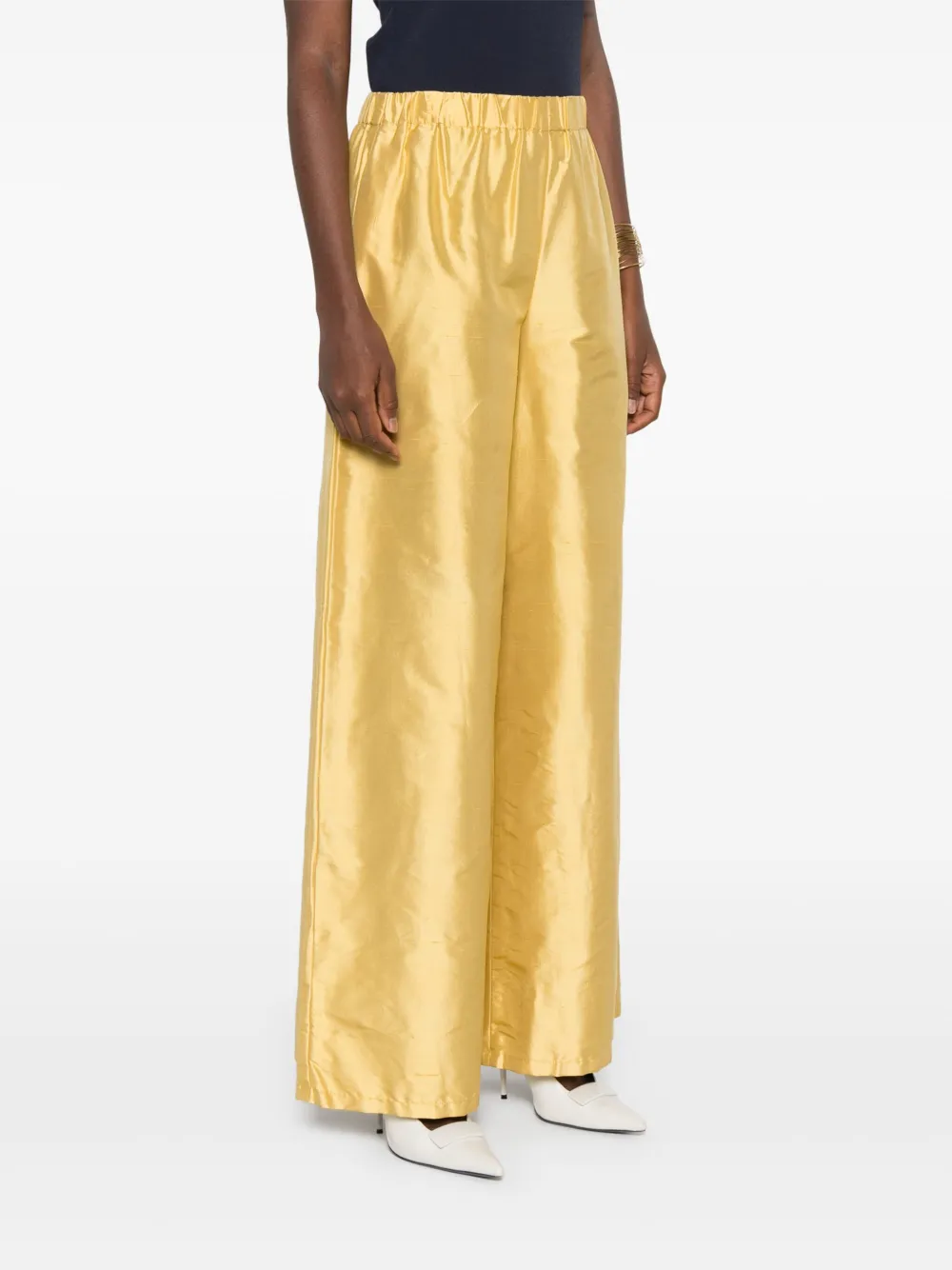 Sportmax Zijden broek Geel