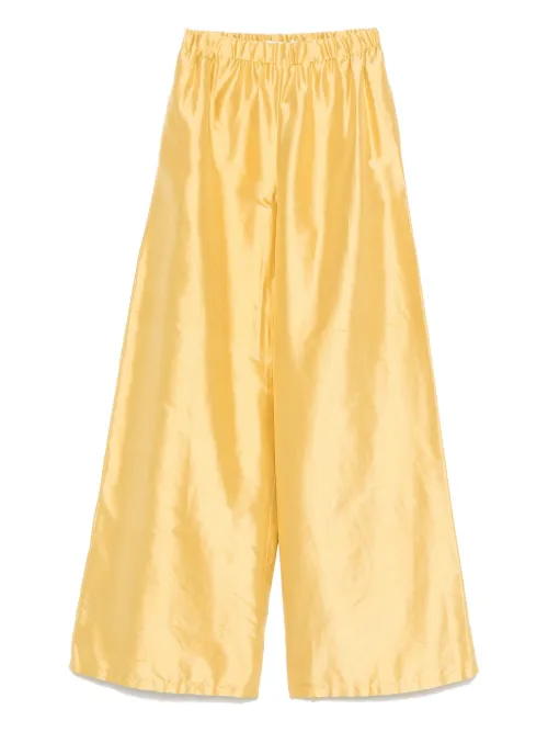 Sportmax pantalon en soie - Jaune - Sportmax - Modalova