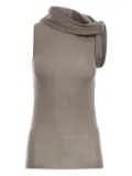 Rick Owens wool asymmetrical top - Neutrals