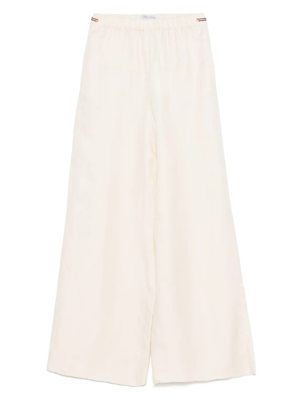 Max Mara Broek met wijde pijpen Beige