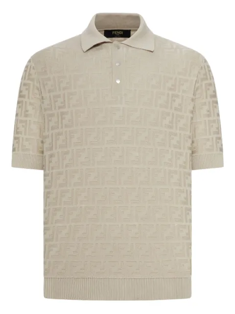 FENDI playera tipo polo con motivo FF