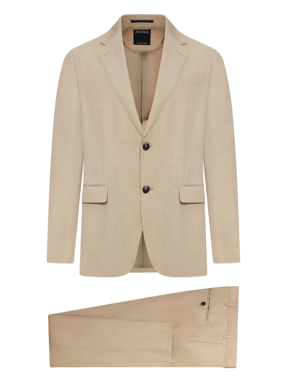 Zegna tailleur à boutonnière croisée | tons neutres | Image 1