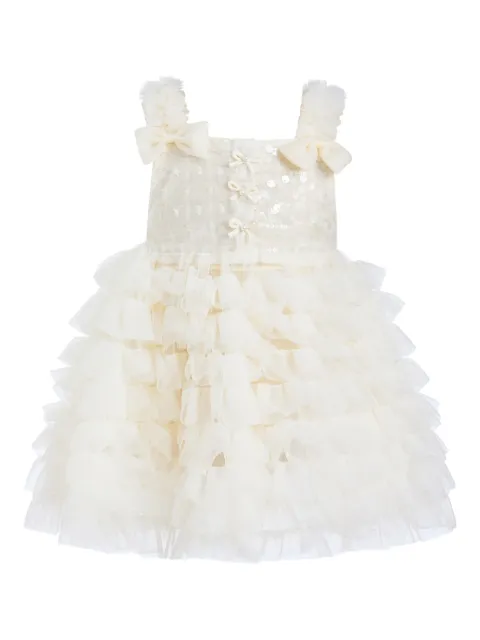 Tulleen Tüllkleid mit Rüschen