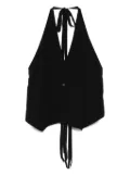 JOSEPH halter-neck button top - Black