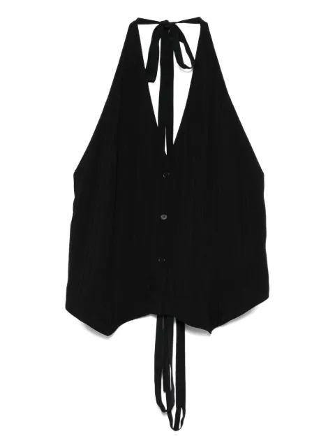 JOSEPH top con cuello halter y botones