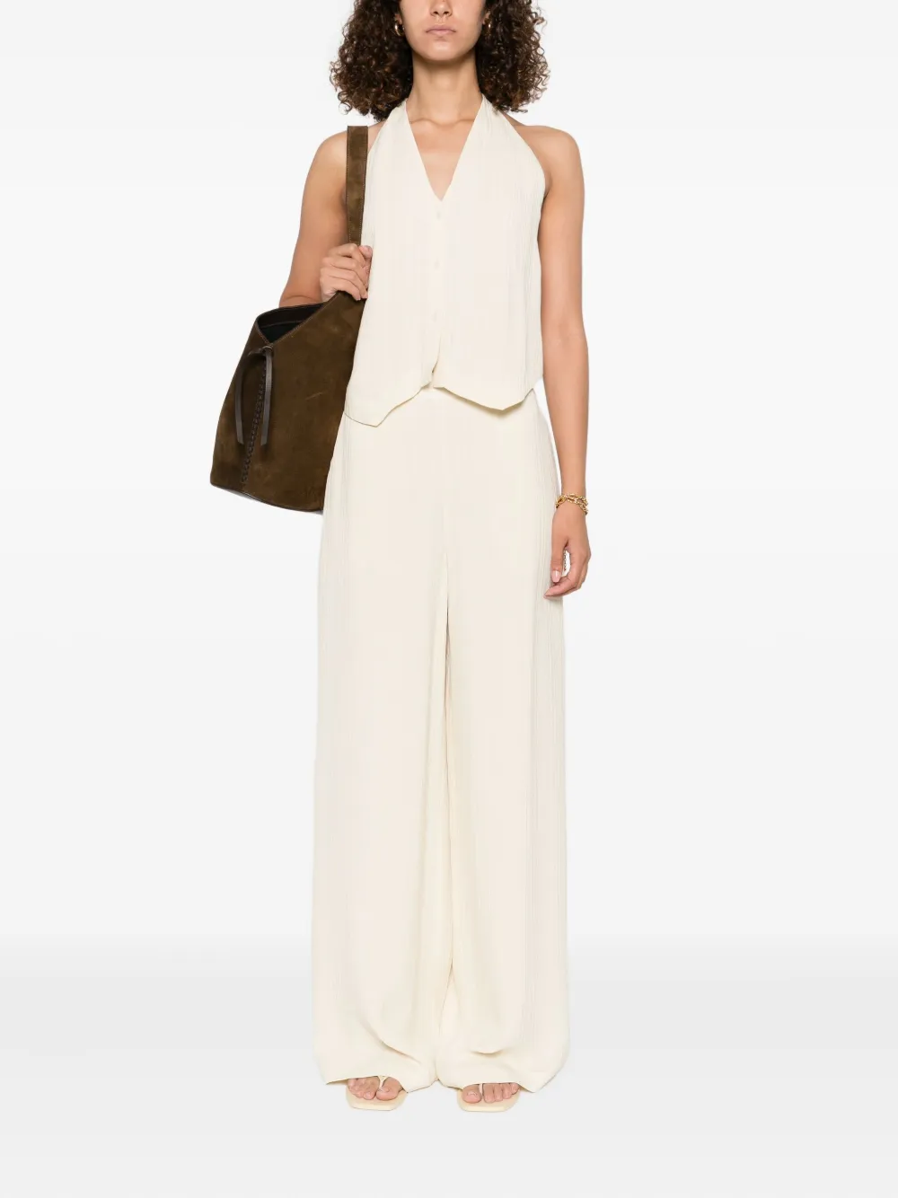JOSEPH halter-neck button top | Waistcoats & Gilets | Image 2