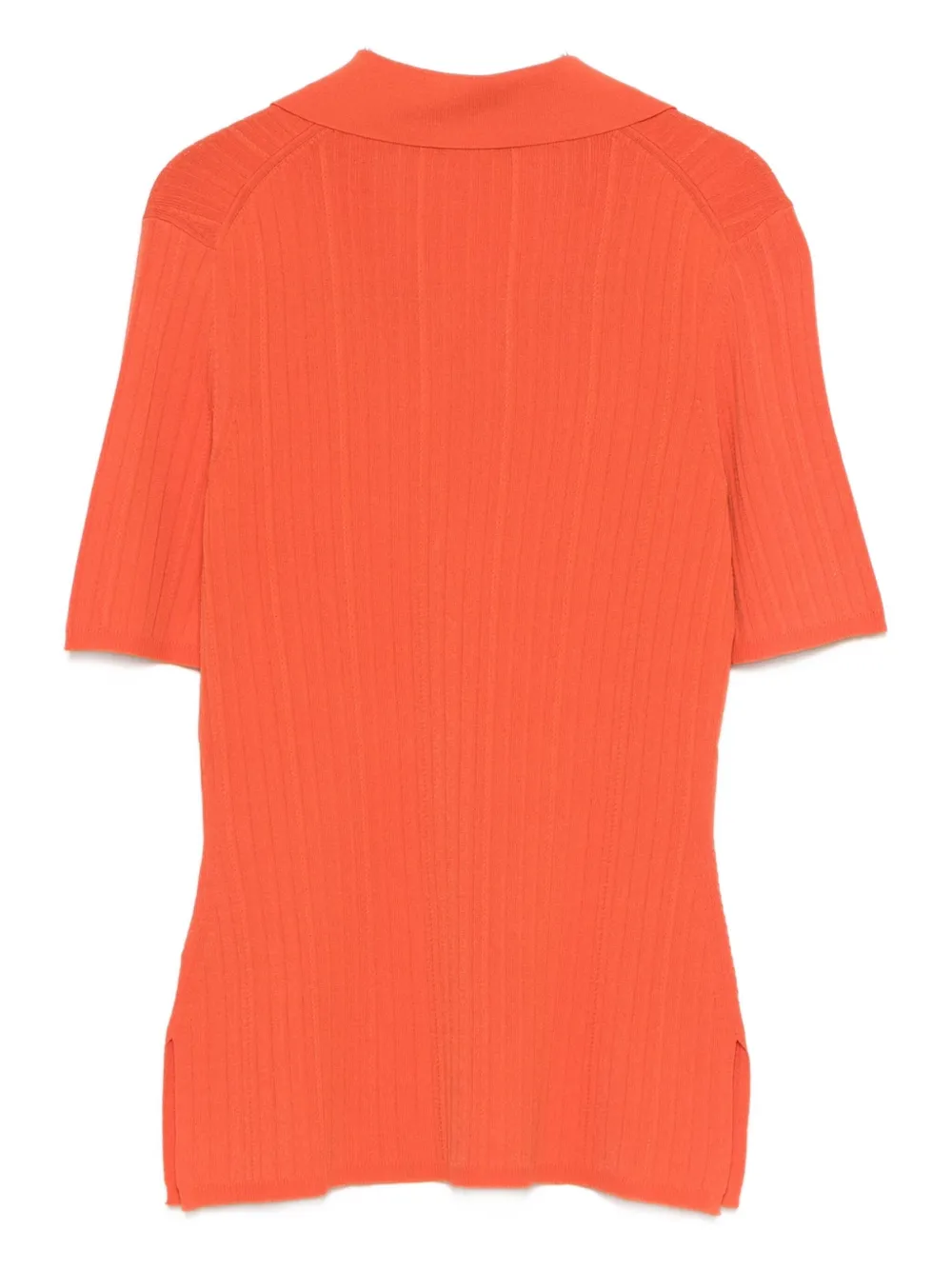 JOSEPH Geribbelde polotop Oranje