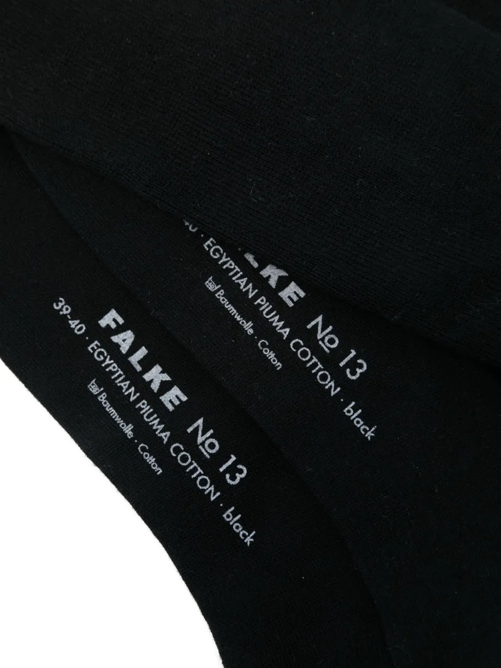 Falke Ribbed Cotton Socks In Black