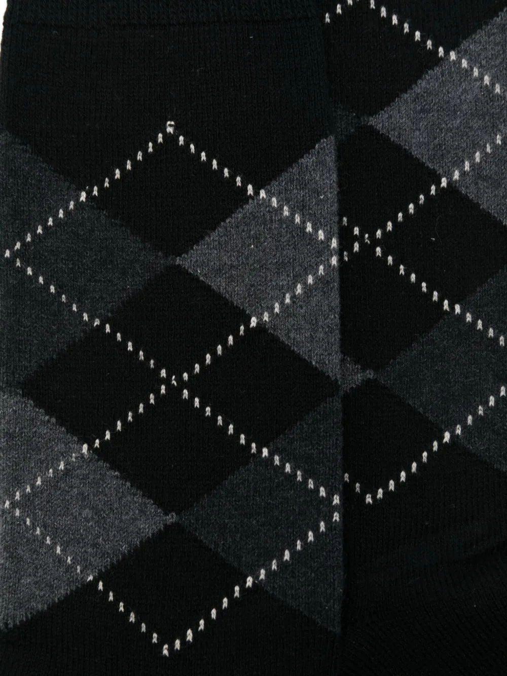 Falke Sokken met argyle-patroon Zwart