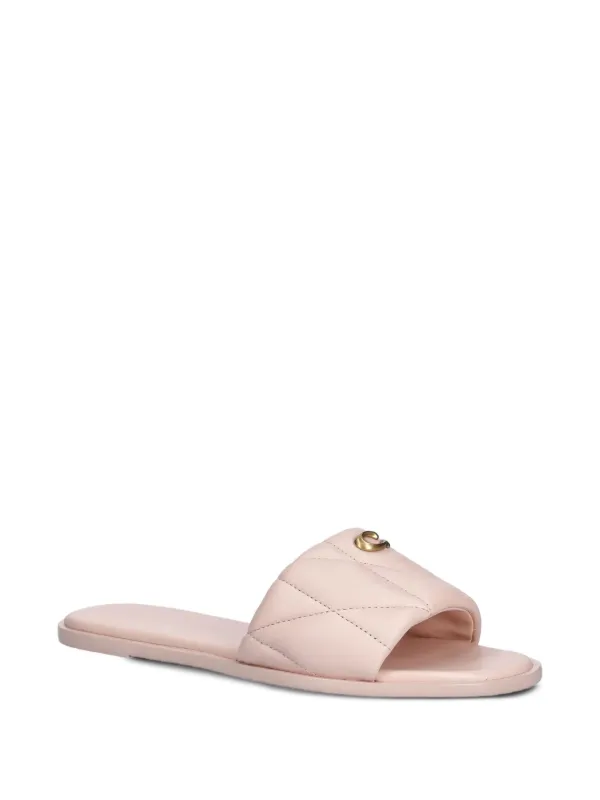 Coach Quilted Logo Slides Pink FARFETCH ID