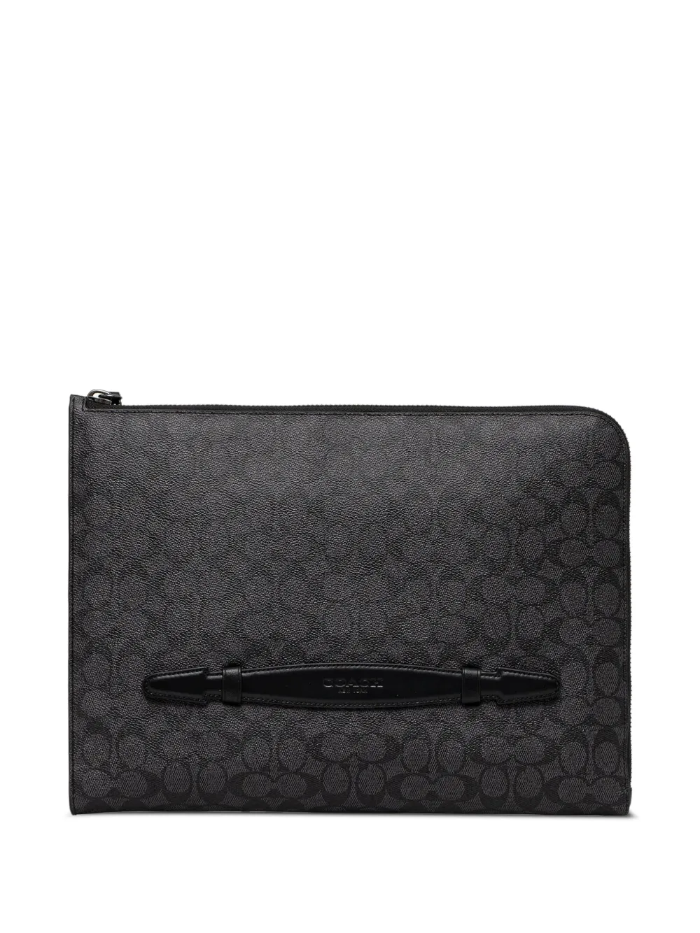Coach hattan canvas laptoptas Zwart