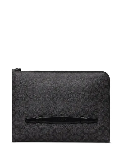 Coach Manhattan signature-canvas laptop bag