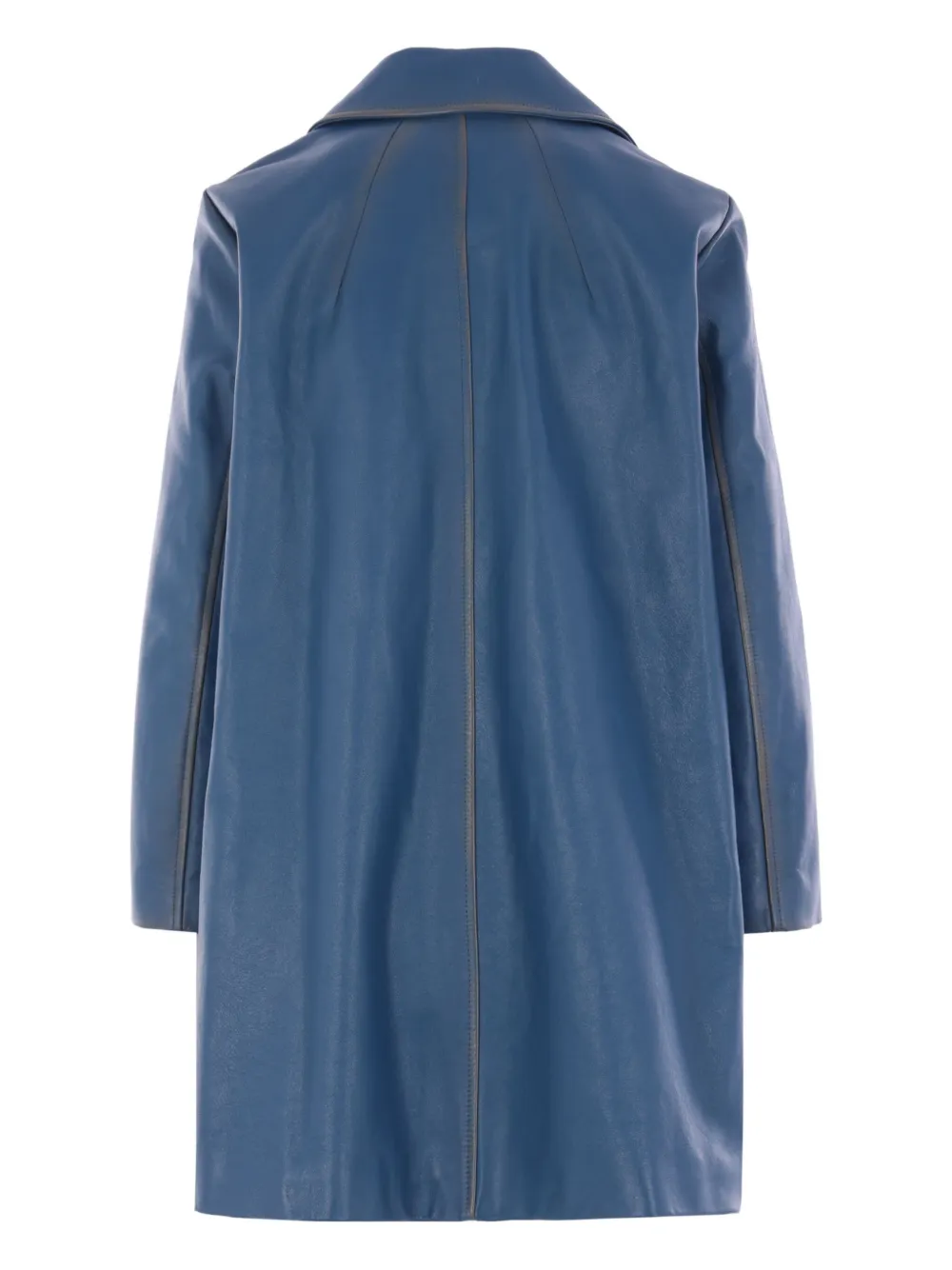 Chloé Leren jas met knoopsluiting Blauw