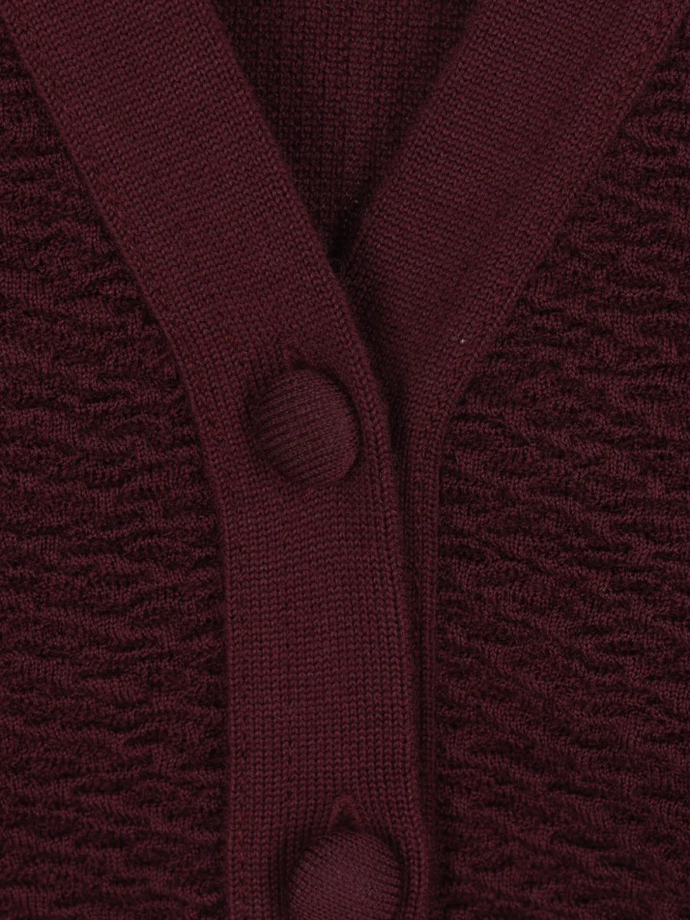 Chloé Textured Button Cardigan In Burgundy