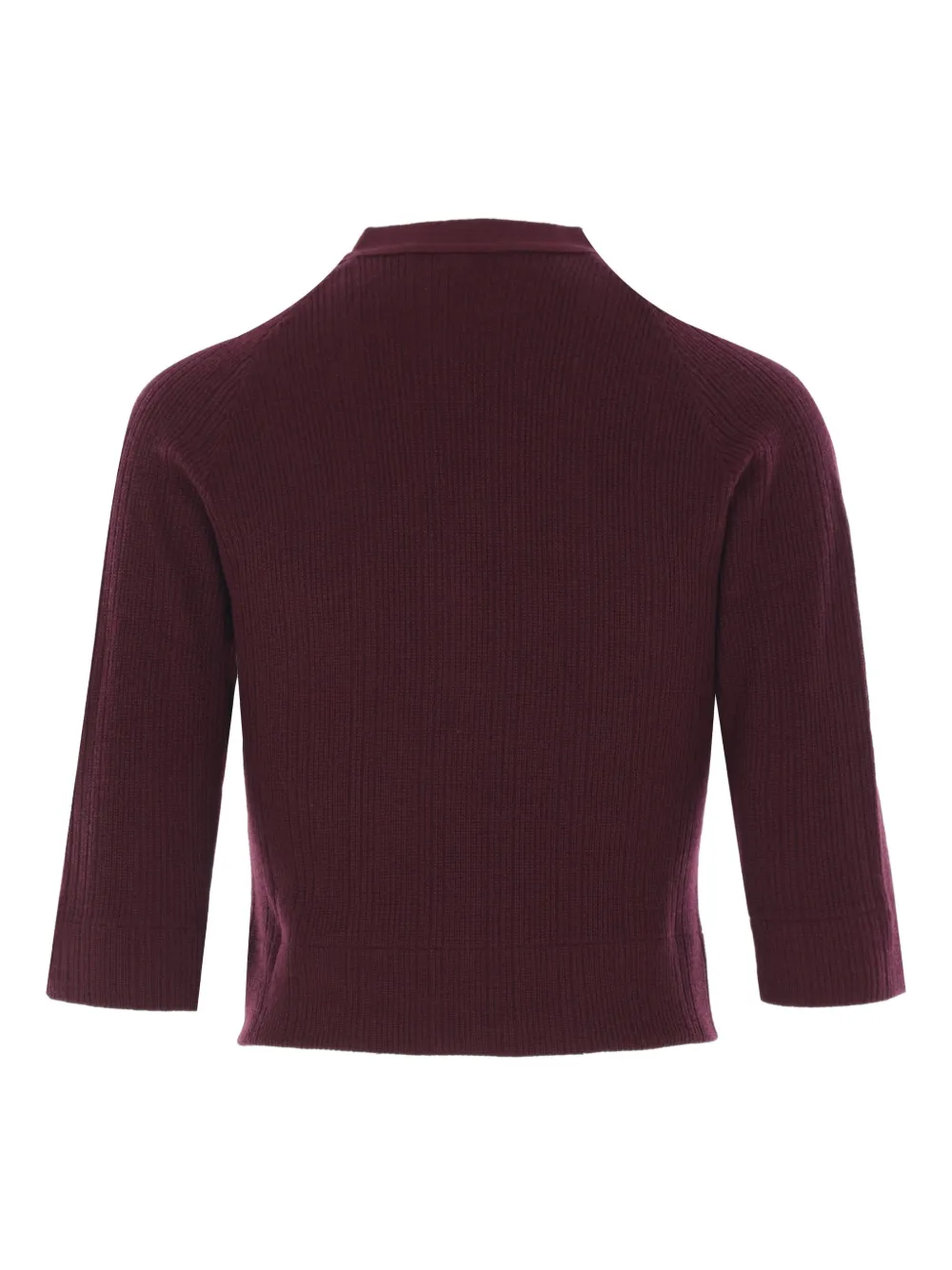Chloé Textured Button Cardigan In Burgundy