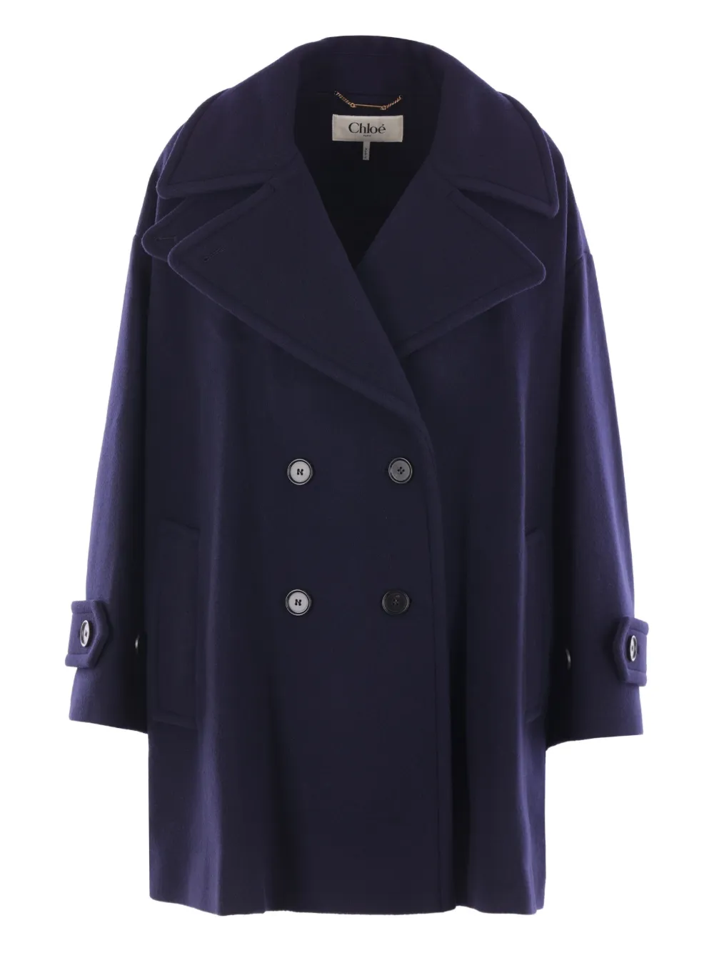 Chloé Jas met dubbele rij knopen Blauw
