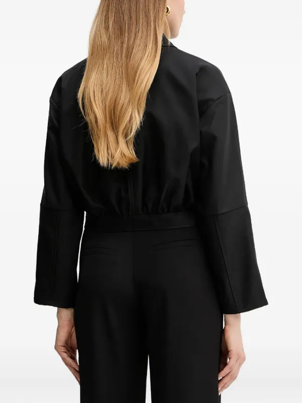GUESS USA button-fastening Cinched Jacket | Black | FARFETCH