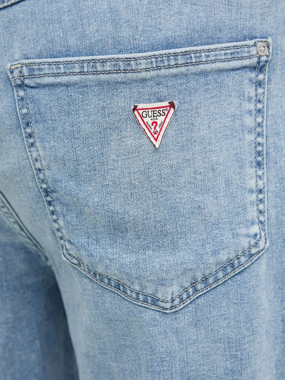 Guess Usa Cropped Jeans In Blue