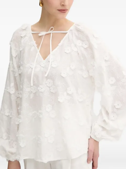 GUESS USA floral-embroidered blouse