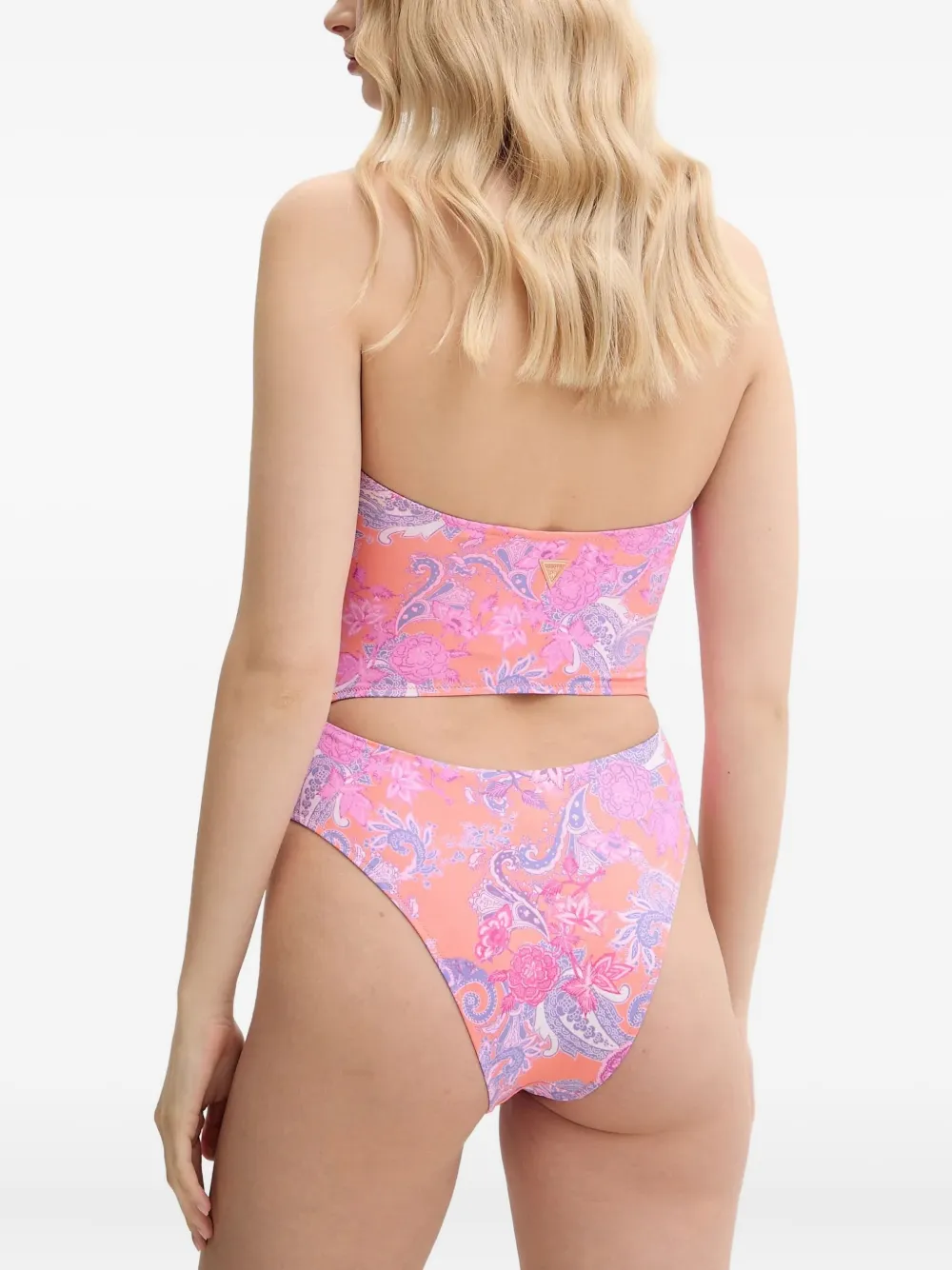 GUESS USA Badpak met paisley-print en uitgesneden details Oranje