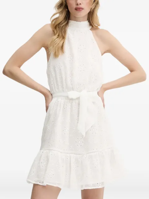 GUESS USA vestido corto con bordado floral y cuello halter
