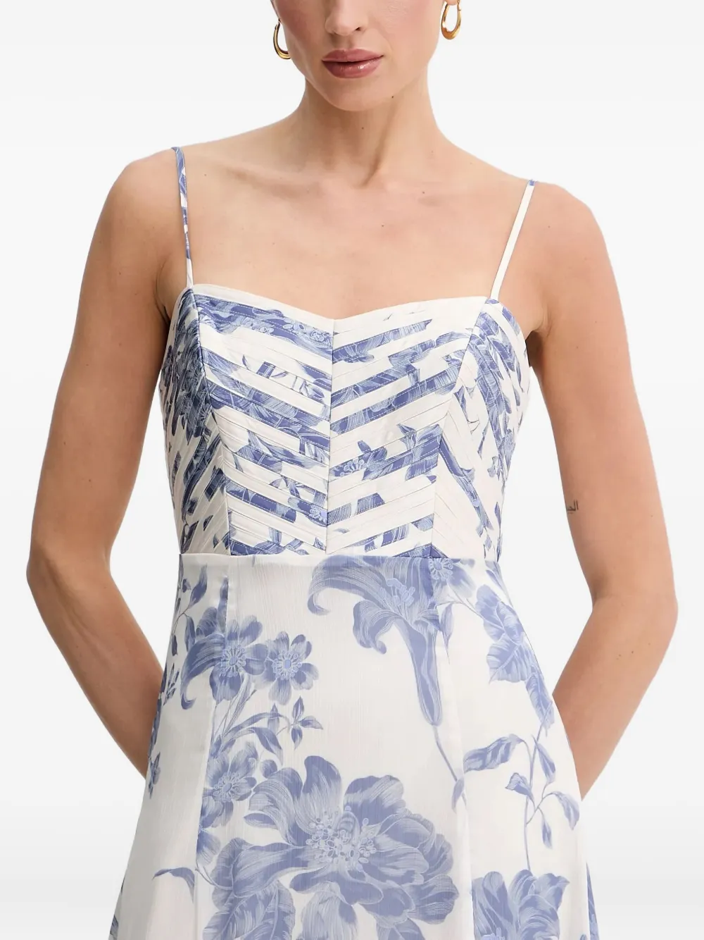 GUESS USA Maxi-jurk met bloemenprint Wit