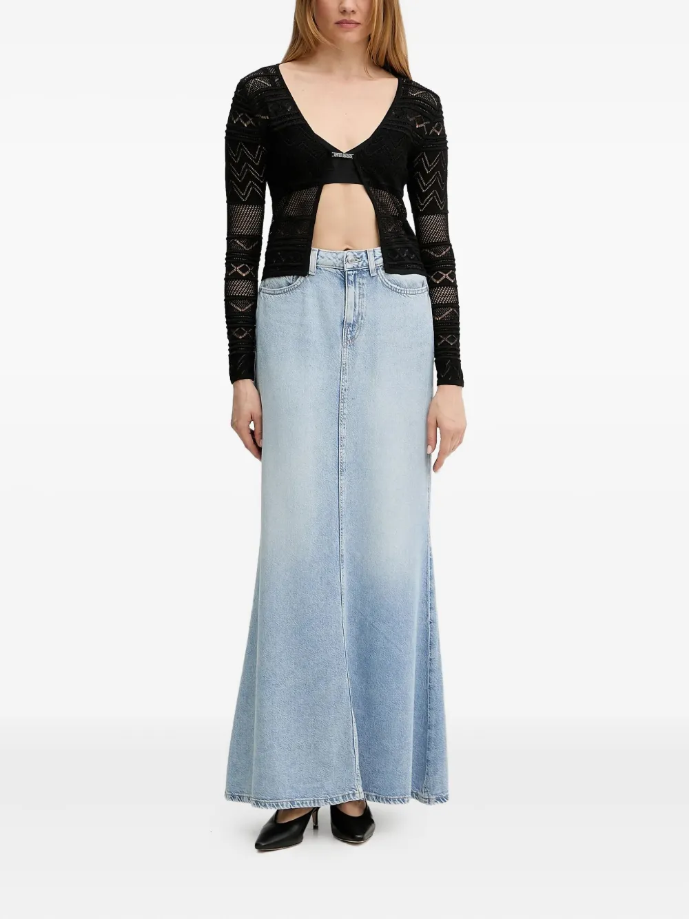 GUESS USA denim flare long high-waisted skirt | High-Waisted Skirts | Image 2