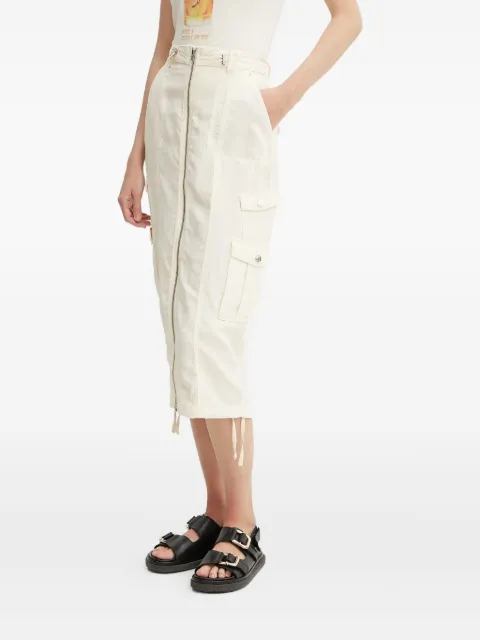 GUESS USA zip-front cargo skirt