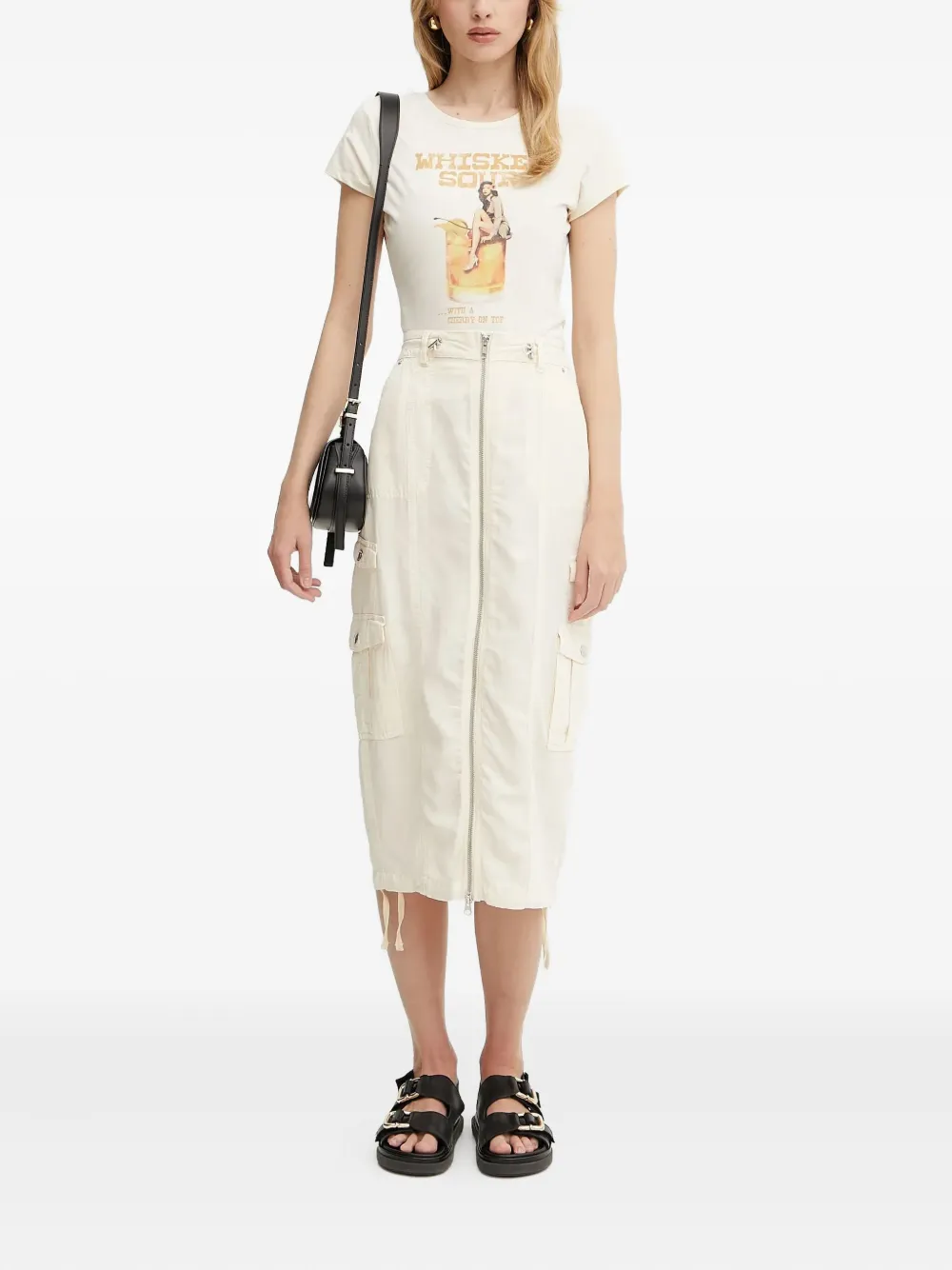 GUESS USA Cargo rok met rits - Beige