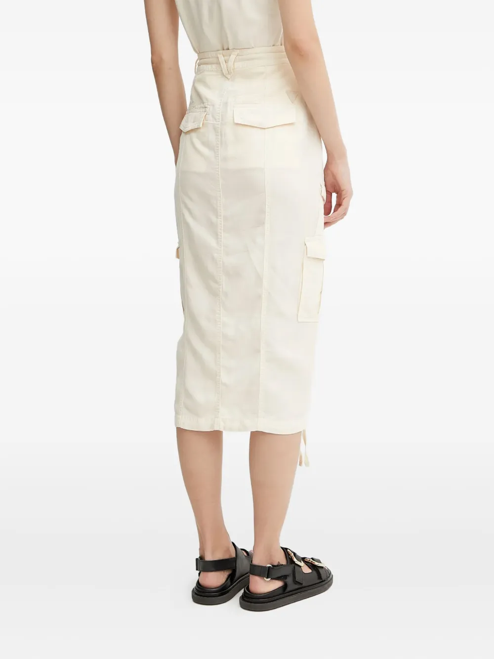  Guess Usa Zip-front Cargo Skirt - Neutrals 