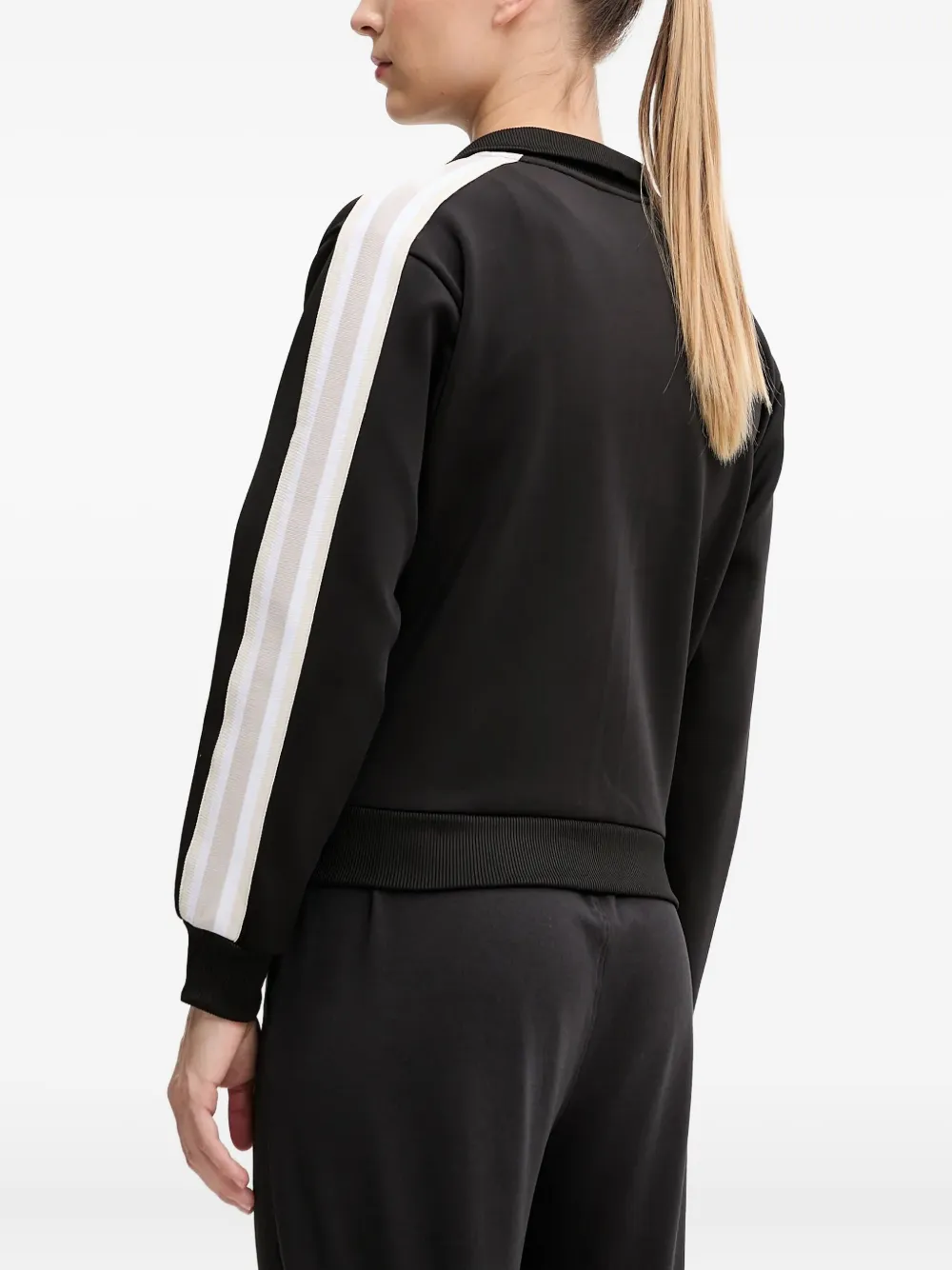 Guess Usa Stripe-detail Zip-up Sweatshirt