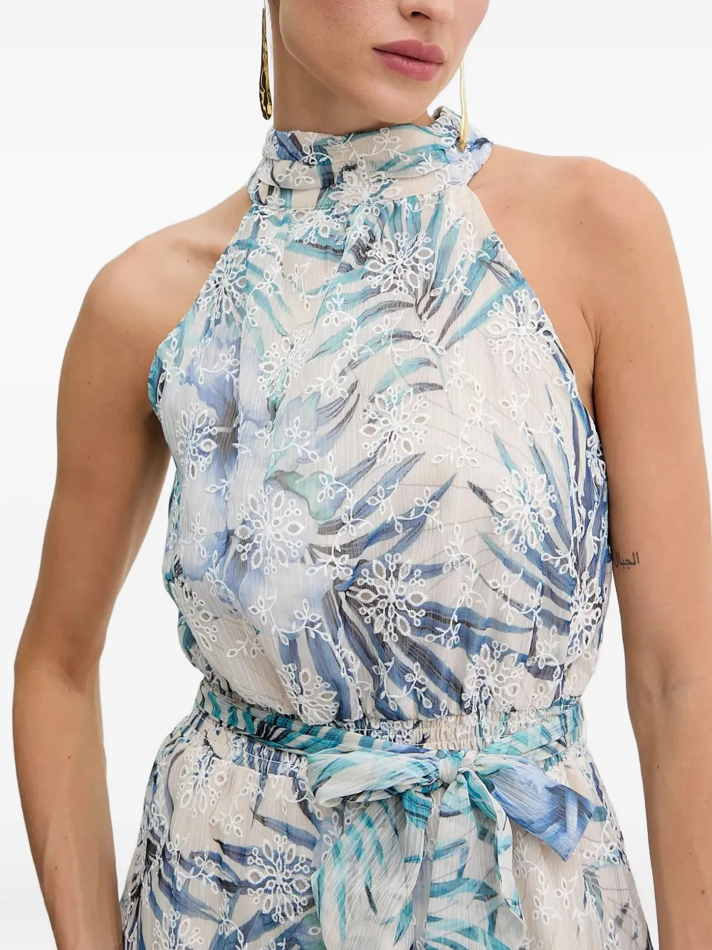 GUESS USA Mini-jurk met bloemenprint Blauw