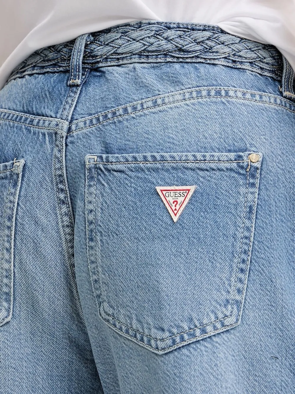 Guess Usa Distressed-effect Jeans In Blue