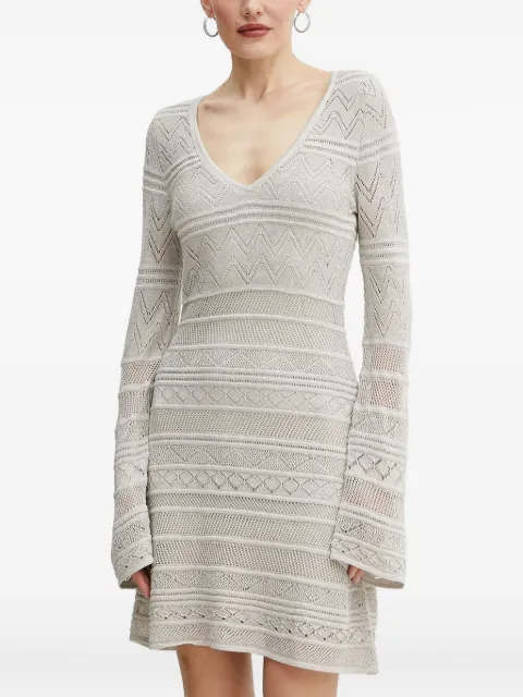 GUESS USA bell-sleeve knitted mini dress