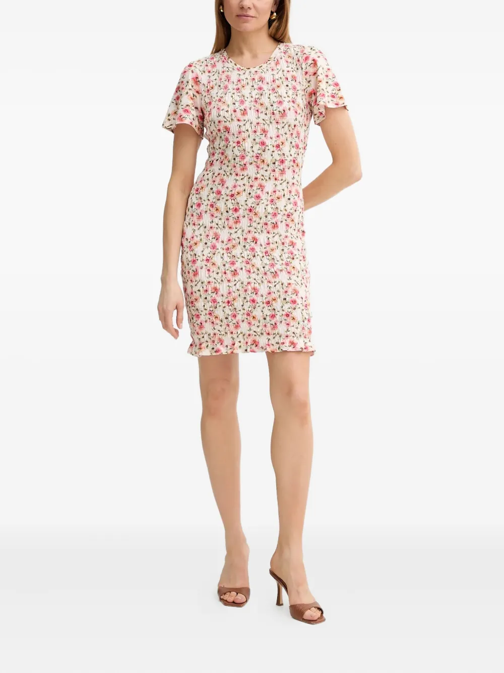 GUESS USA floral smocked midi dress | Day Dresses | Image 2