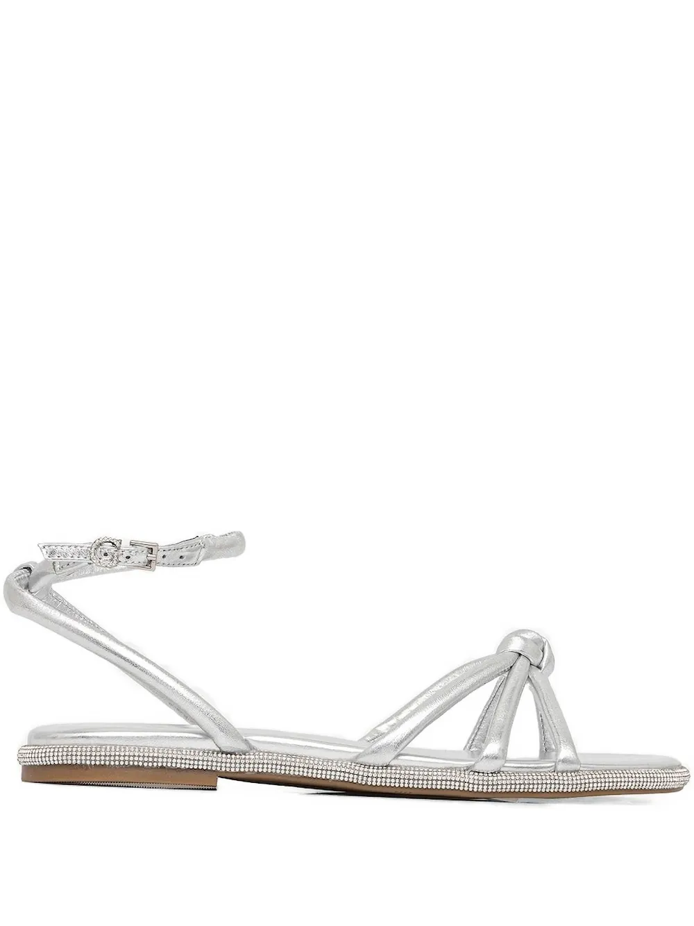 Guess Usa Knotted Embellished Sandals In Gray