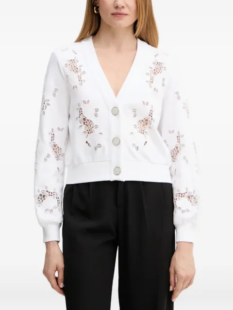 GUESS USA floral-lace cardigan