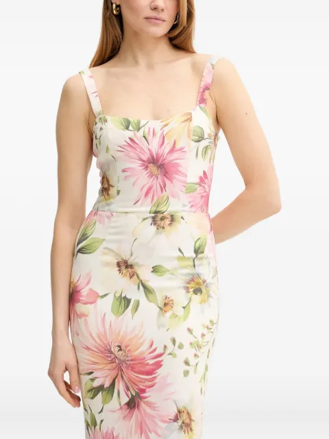 GUESS USA floral-print fishtail dress