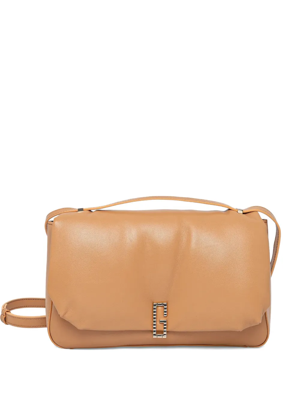 GUESS USA puffed leather satchel bag - ブラウン GUESS USA puffed leather satchel bag - ブラウン
